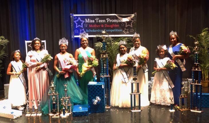 Congratulations Miss Teen Promise 2019 Royalty: Melanie Luckadue, Taylor Luckadue Garcia, MTP Court of Honor; Kynnadi Finks and DiAnnette Finks crowned Miss Teen Promise Grand Champions; Kennedy Stepps and Kennethya Stepps crowned Royal Miss MTP; Madison Anderson and Shondreka Cooper crowned Supreme Miss Teen Promise. Over $12,000 in scholarships and prizes were award.